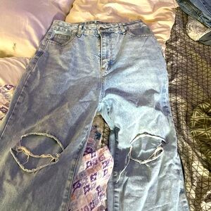 Shien ripped women’s jeans, size large